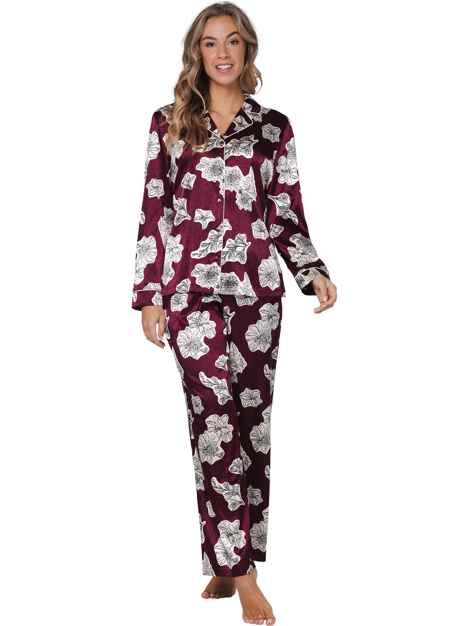 Premium pyjama Burgundy Dream - Afbeelding 4