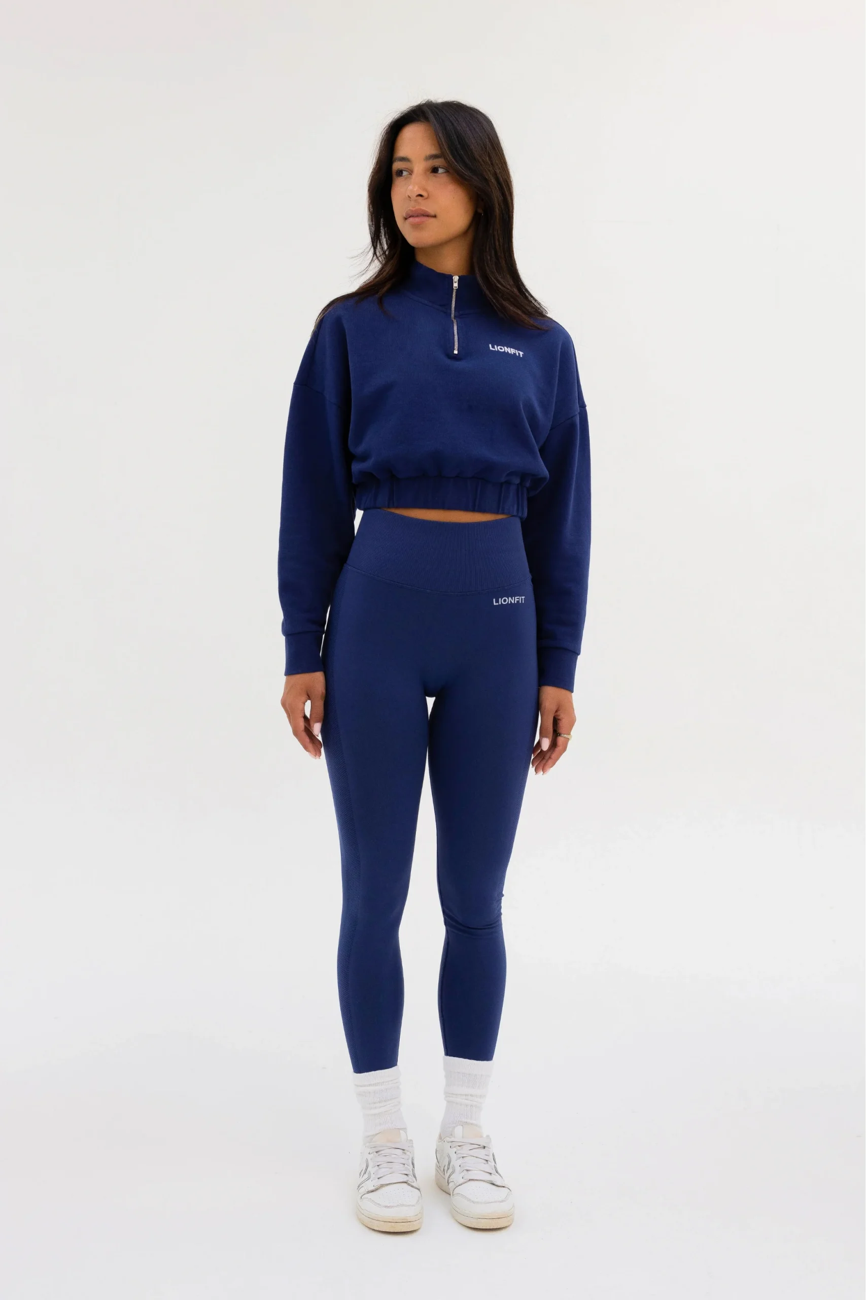 Nala Cropped Halfzip Sweat Dark Blue - Afbeelding 6