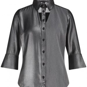 ZIP73 – Blouse Cut-Out Metallic Grey